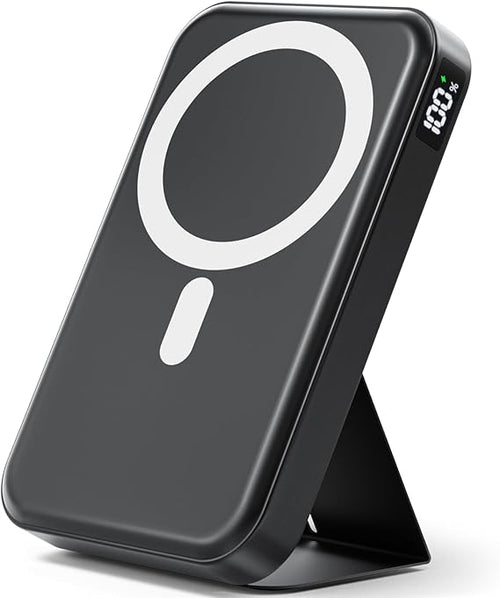 for Magsafe Power Bank, 10000mAh Wireless Portable Charger with Foldable Stand, 20W PD Fast Charging, Travel Essential for Magsafe Battery Pack, Compatible with iPhone 17/16/15/14 Series