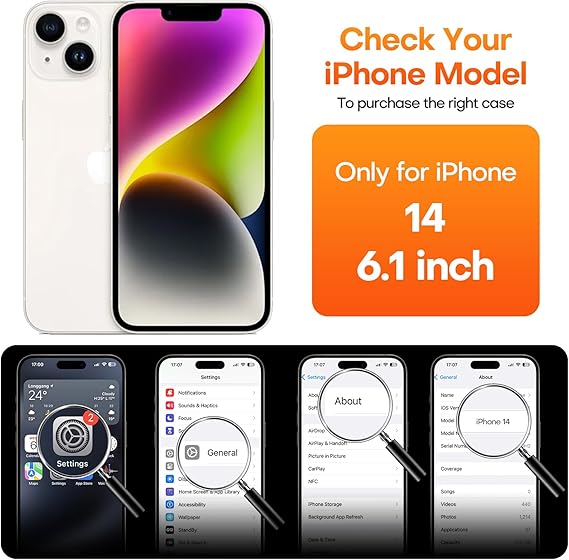 ImpactStrong Magnetic Guard Designed for iPhone 14 Case [Camera Protection] [Military Grade Drop Tested] [Compatible with MagSafe] Slim Translucent Matte Phone Case (6.1") - Dark Green